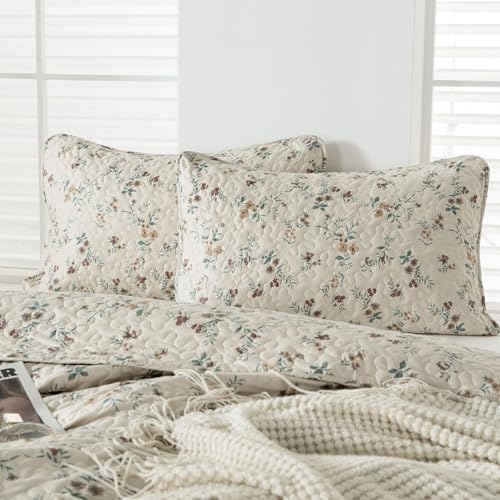 TISPLR Floral Queen Size 3 Piece Bedspread Set