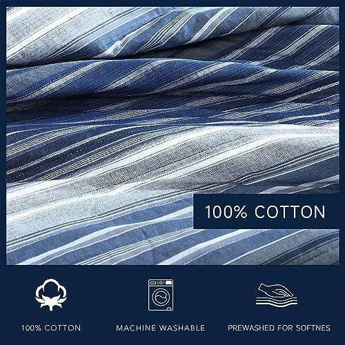 Nautica King Quilt Set - 100 Cotton Reversible Bedding 1