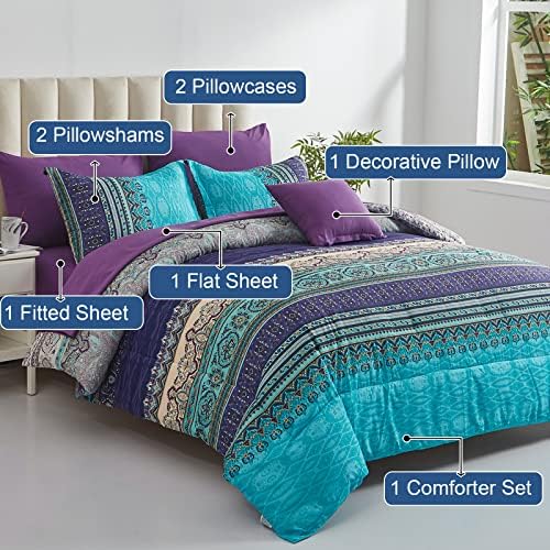 Cottolester Boho Cal King Comforter Set 8 Piece