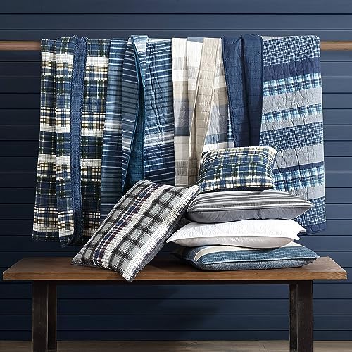 Nautica King Quilt Set - 100 Cotton Reversible Bedding 1