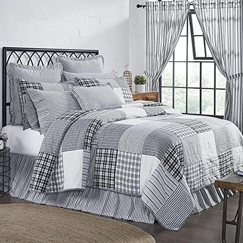 VHC Brands Sawyer Mill Black Quilt Set 3 Piece