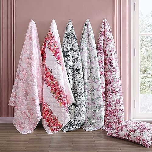 Betsey Johnson Quilt Set Butterfly Ombre Pink Queen