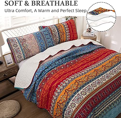 Wongs Bedding Bohemian Quilt Set California King