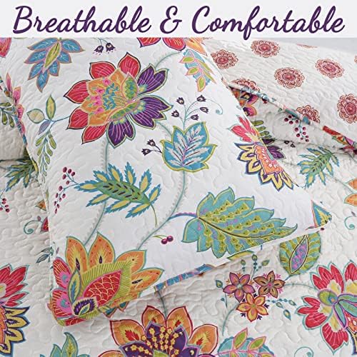 Cozy Line Gypsy Floral Reversible Quilt Set King - 3 Piece