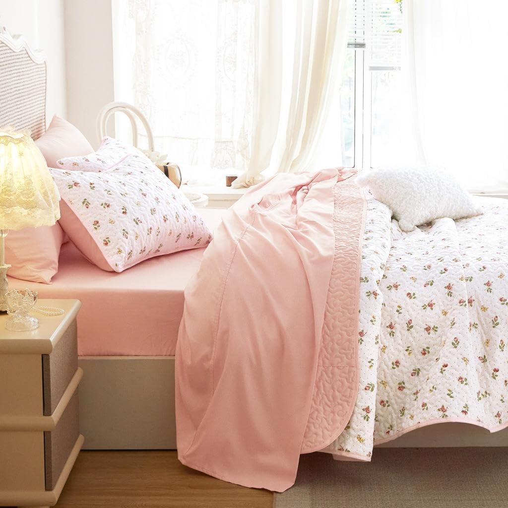 Wake In Cloud - Floral Quilt Set for Women