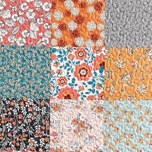 Greenland Home Carlie Modern Floral Reversible Quilt Set 3-Piece