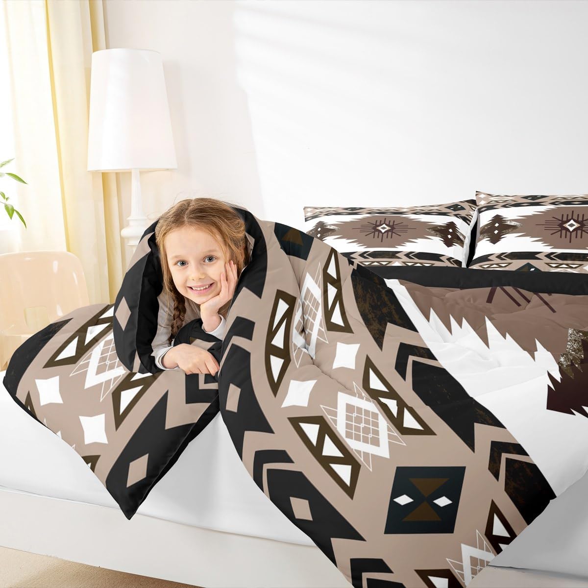 Erosebridal Bohemian Geometric Comforter Set 1