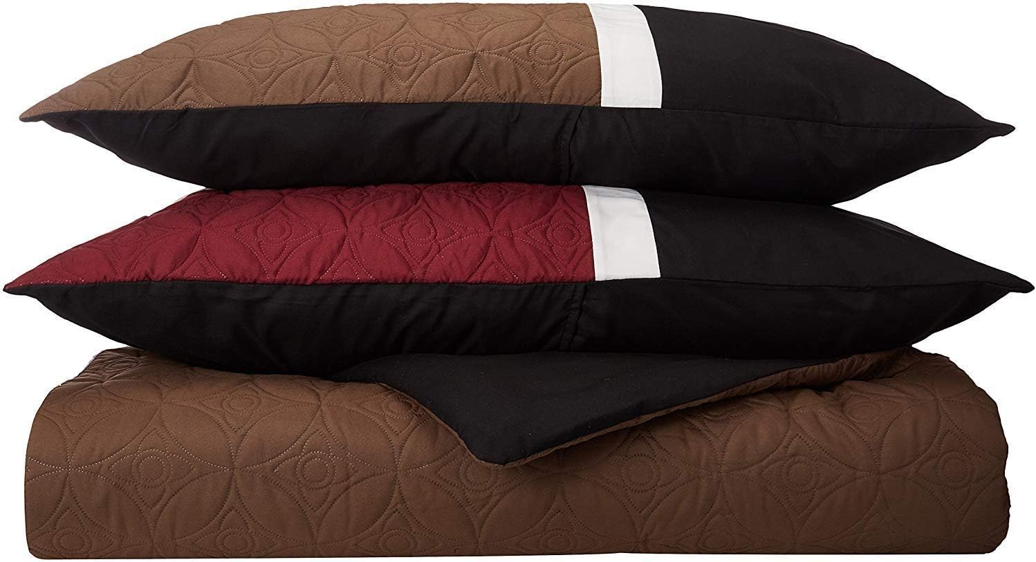 Chezmoi Collection Upland 7-Piece Quilted Comforter Set King