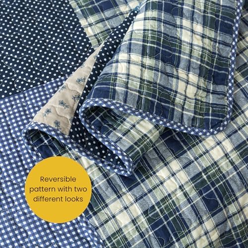SLPR Blue Symphony Cotton Quilt Set Queen with 2 Shams