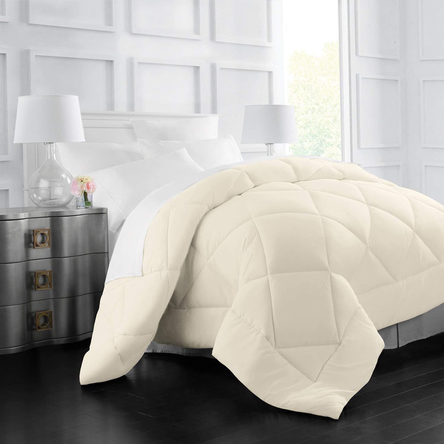 Lupsty STAR DECOR Ivory Full XL Comforter Set