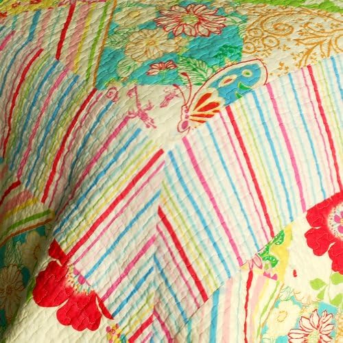 Blancho Bedding Springtime Hills 3PC Floral Quilt Set 1