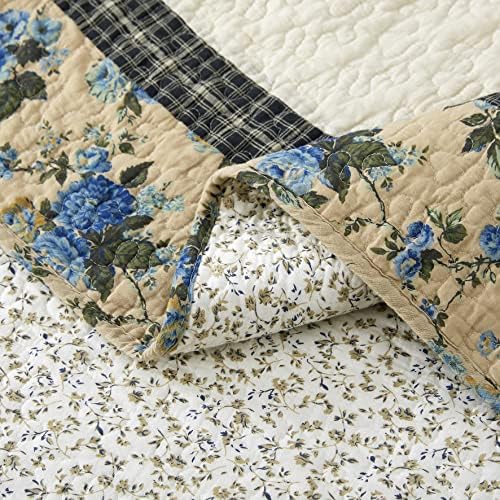 LIRISDOM Queen Quilt Bedding Set 100 Cotton Patchwork 1