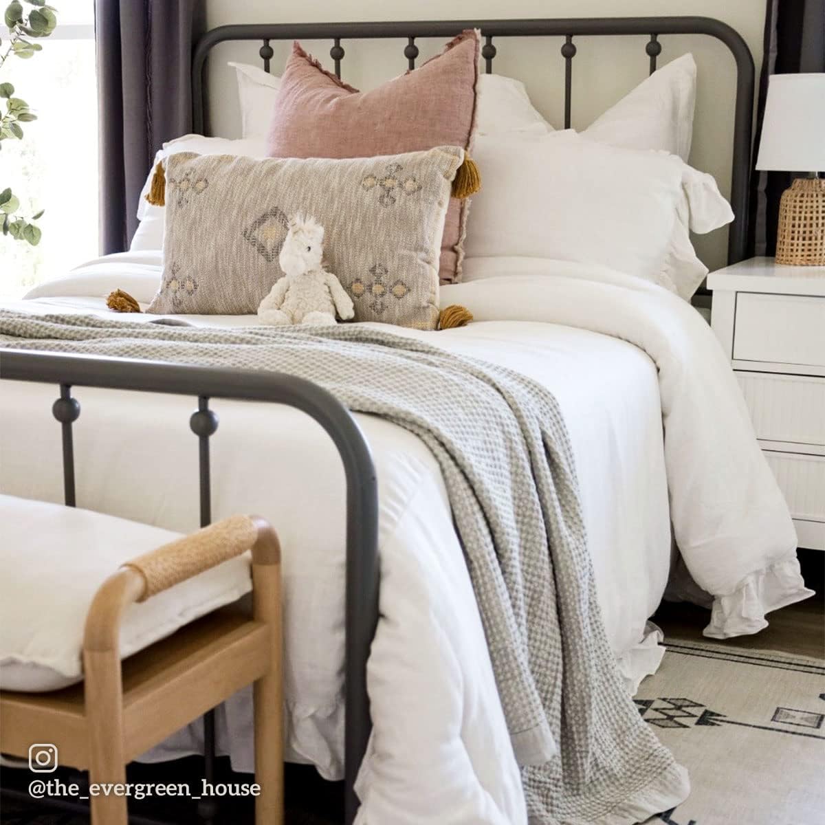 HiEnd Accents Lily Washed Linen Comforter Set 1