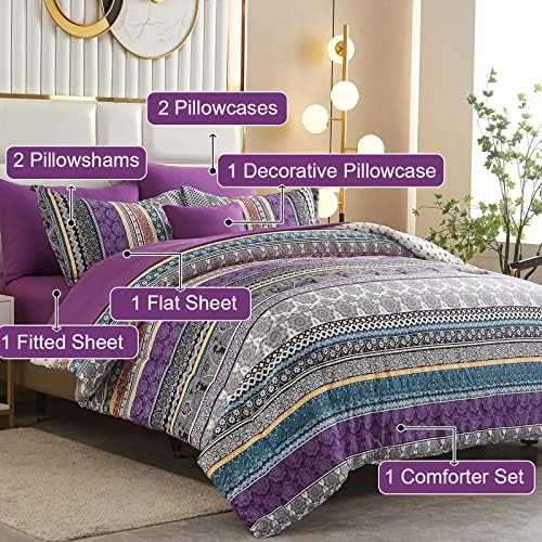 Cottolester Boho Comforter Set 8 Piece Bed in a Bag