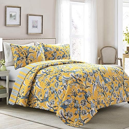 Lush Decor Dolores Reversible Cotton Quilt Set King
