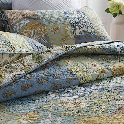 Camandy Cotton Reversible Quilt Set 3 Piece Queen Size