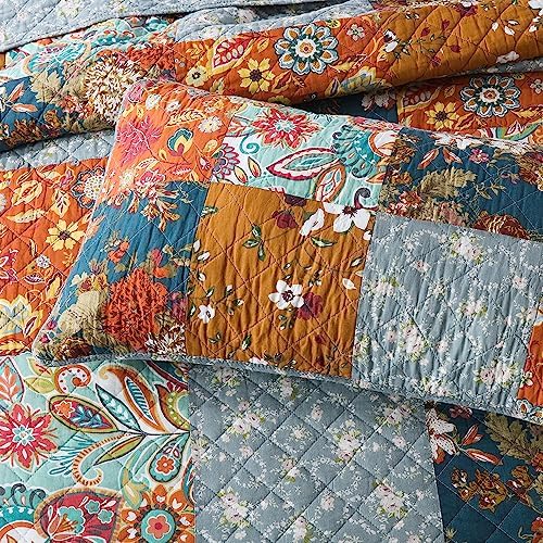 VISIMISI Cotton Reversible Quilt Set 3 Pieces Queen Size
