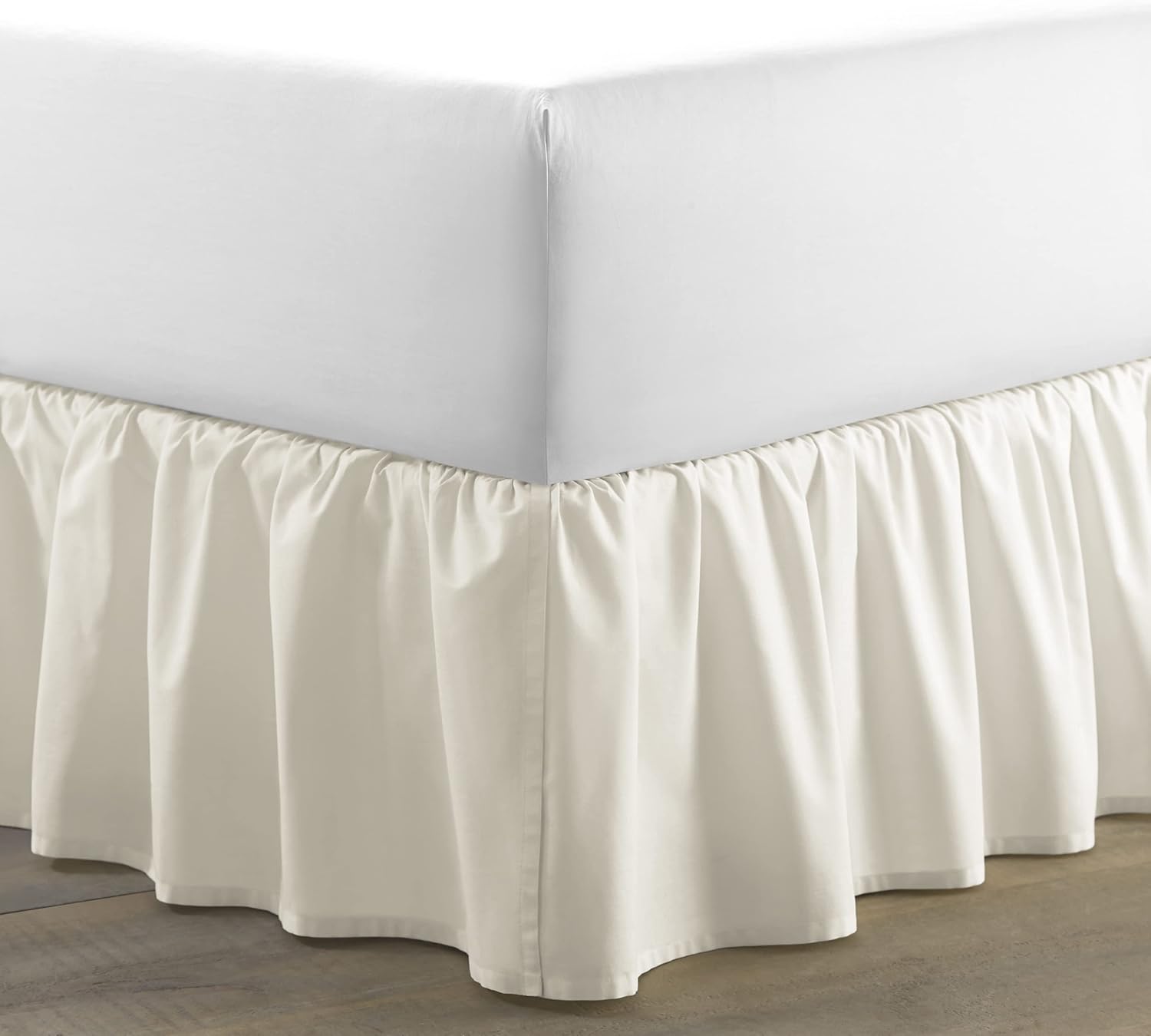 Laura Ashley Solid Ivory Ruffled Bedskirt Twin