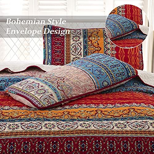 Wongs Bedding Bohemian Quilt Set California King