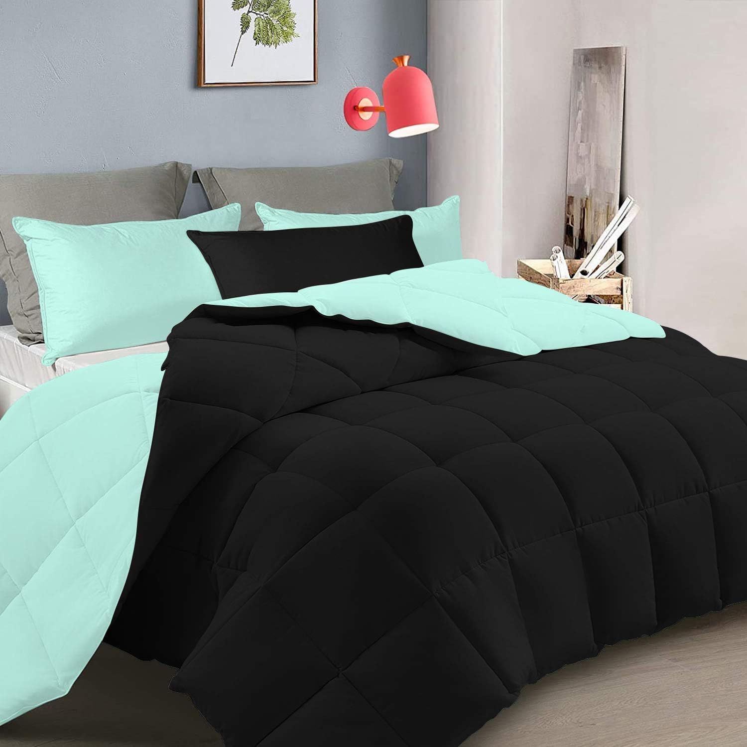 BEDDING LINEN Reversible Comforter Set Super King