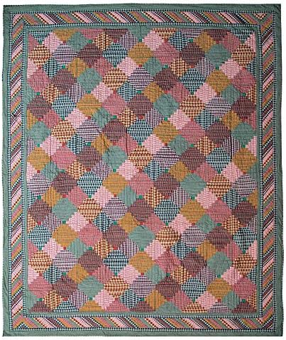 Patch Magic Harvest Log Cabin California King Quilt Set 1