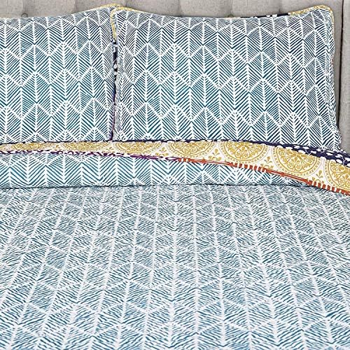 Lush Decor Bohemian Stripe Reversible Quilt Set 3 Piece