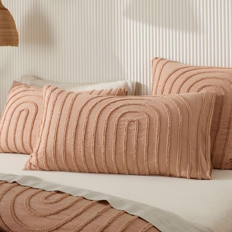 Clay Tufted Duvet Cover Set 5 Piece