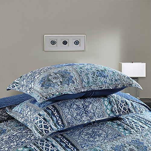 NEWLAKE Reversible Patchwork Bedspread Quilt Set King Size