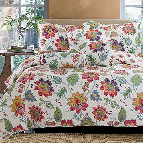 Cozy Line Gypsy Floral Reversible Quilt Set King - 3 Piece