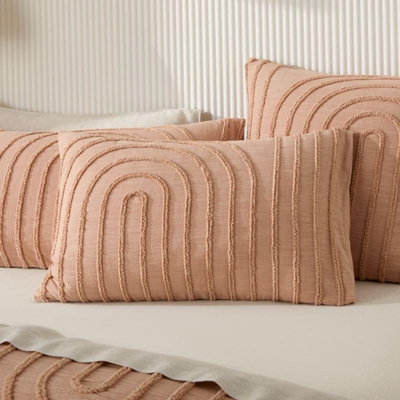 Clay Tufted Duvet Cover Set 5 Piece