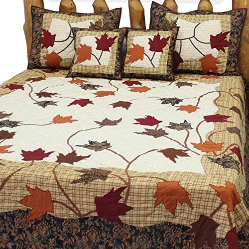 Patch Magic Autumn Leaves Twin Quilt Set of 3 1