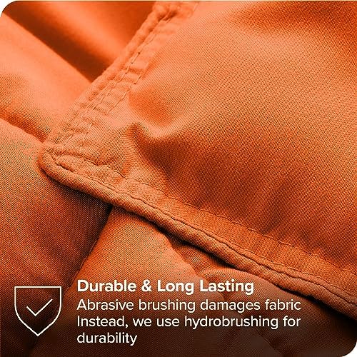 Upluxius OrangeWhite Bed-in-a-Bag 7 Piece Comforter Set