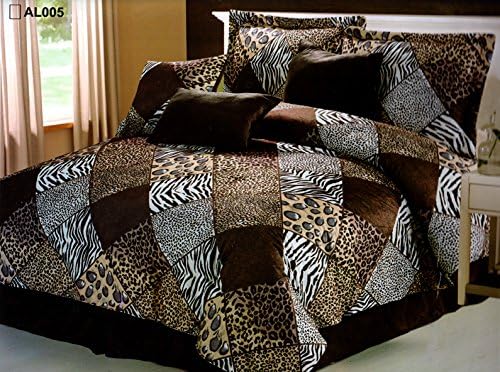 Grand Linen 7 Piece Cal King Comforter Set with Animal Prints