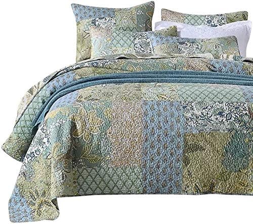 MaiuFun Cotton Quilt Set King Size 3-Piece