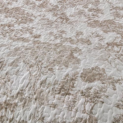 WONGS BEDDING Botanical Reversible Quilt Set Full Size