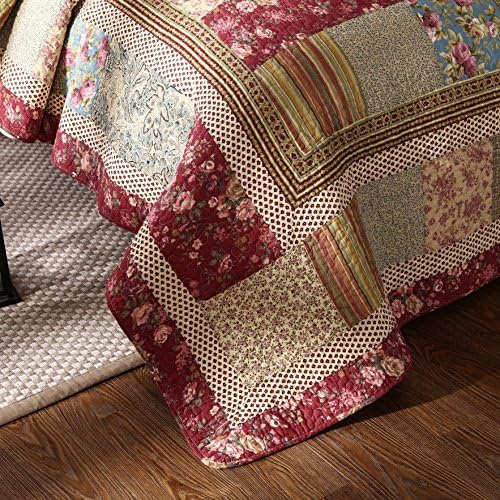 Tache Cotton Patchwork Country Farm Quilt Set Queen