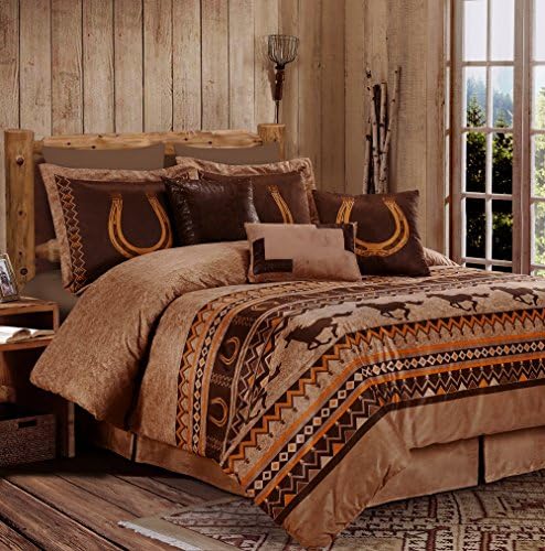 Chezmoi Sedona 7-Piece Microsuede Comforter Set
