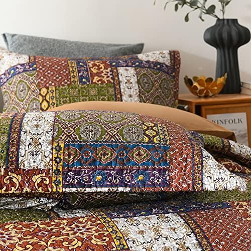 VISIMISI Cotton Reversible Quilt Set King Size