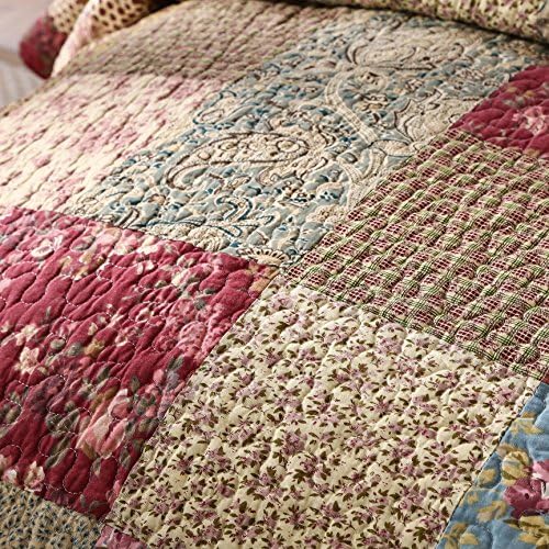Tache Cotton Patchwork Country Farm Quilt Set Queen