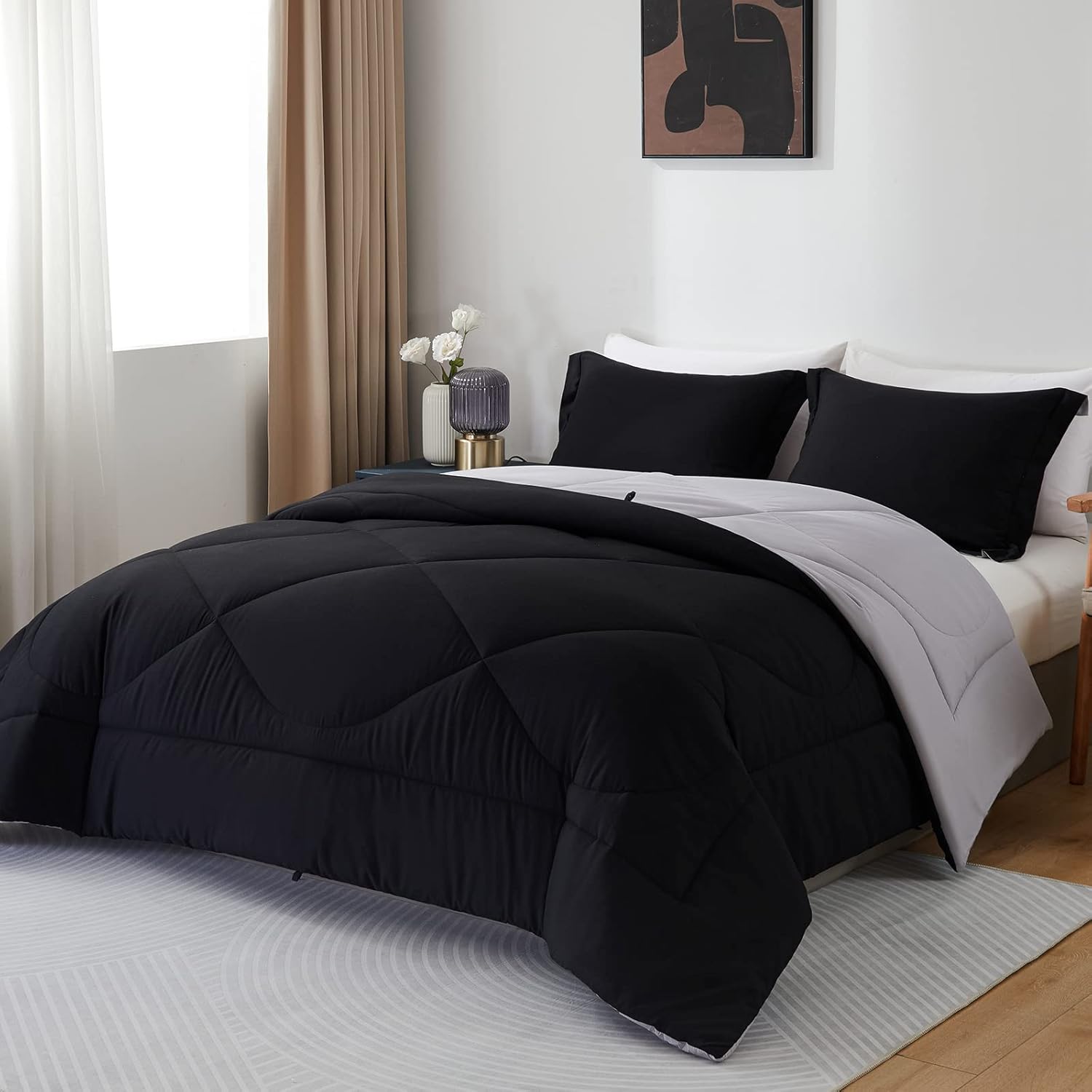 Kanak 3-Piece Down Alternative Comforter Set Full XL