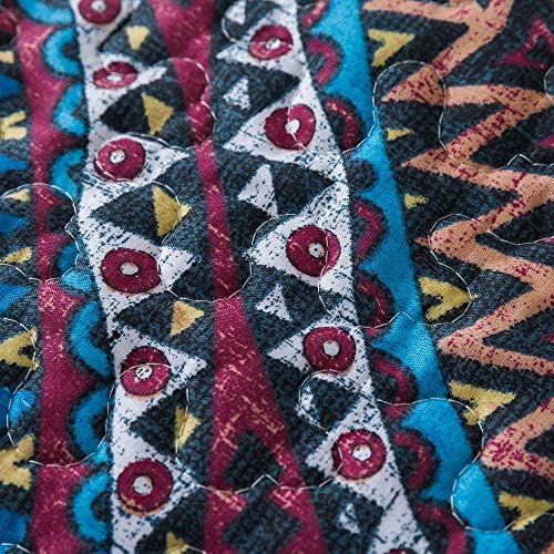 DaDa Bedding Bohemian Diamond Quilt Set - Cal King Size - 3-Piece