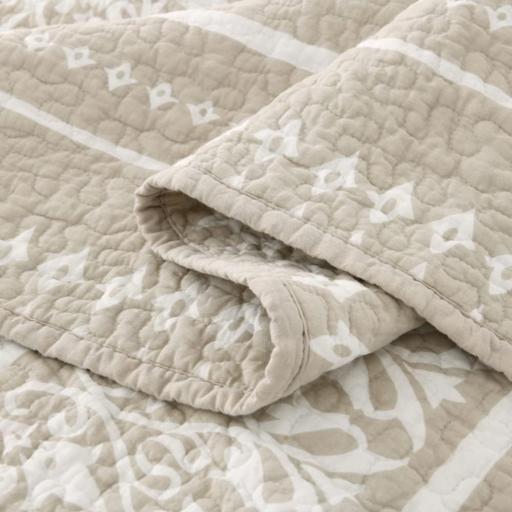 Qiqiong Queen Size Cotton Boho Quilt Bedding Set