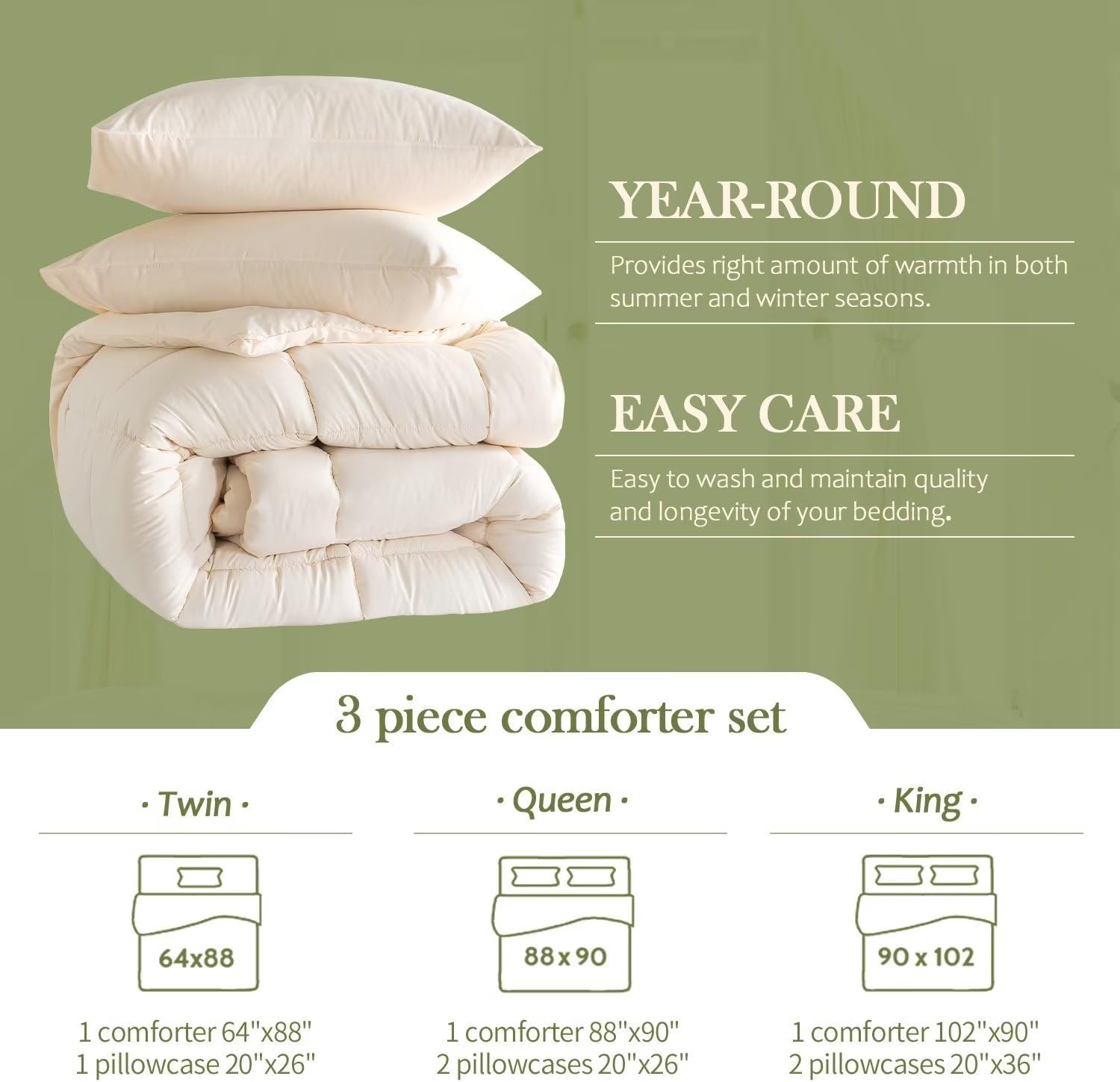 Dawade 100 Egyptian Cotton 600 GSM Comforter Set