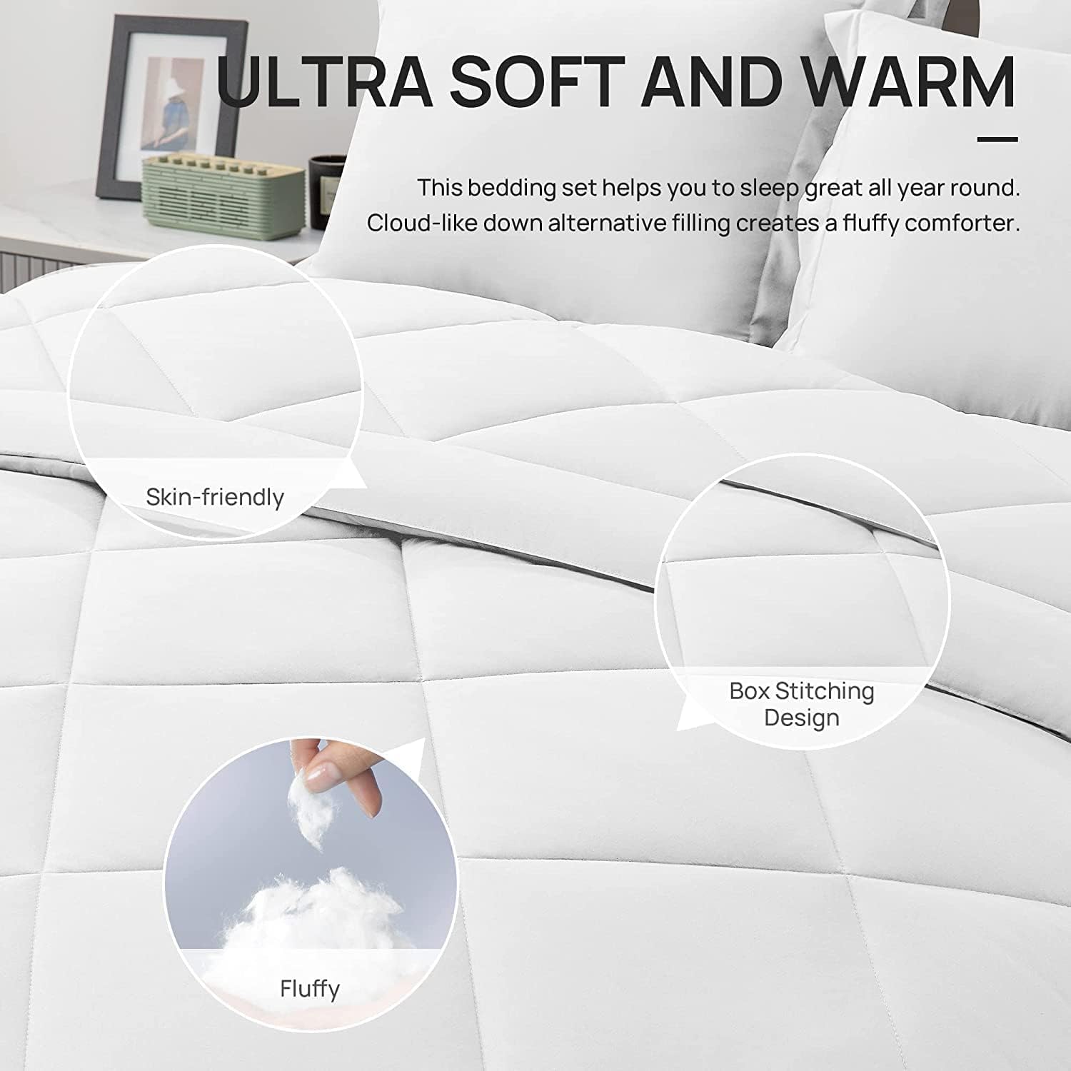 Canvas Craft Diamond Pattern Comforter Set Full XL