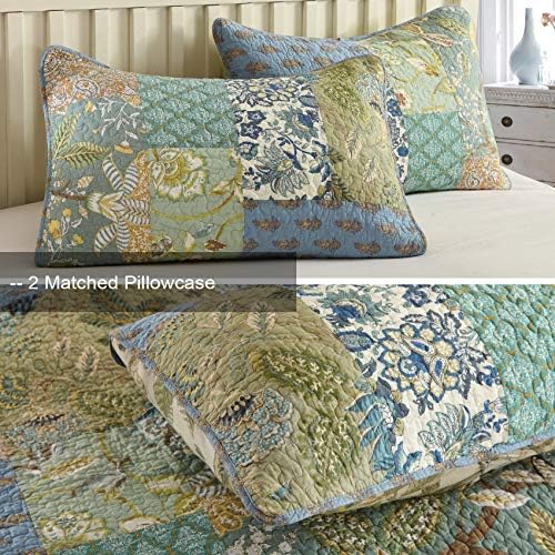 MaiuFun Cotton Quilt Set King Size 3-Piece