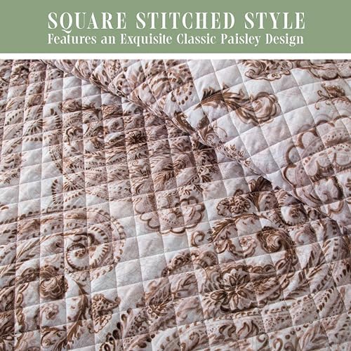 Elegant Comfort 3-Piece Reversible Quilt Set - California King Taupe