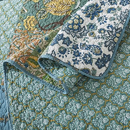 NEWLAKE Cotton Patchwork Bedspread 3-Piece Set