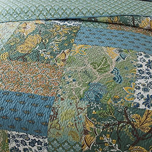 NEWLAKE Cotton Patchwork Bedspread 3-Piece Set
