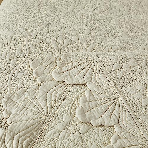 Brandream Cotton Beige Quilt Set 3-Piece