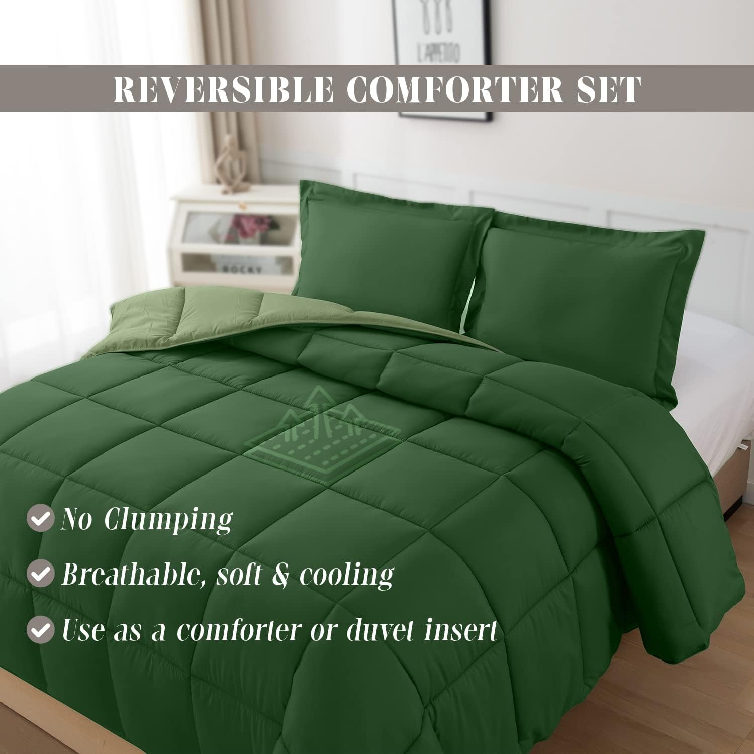 Elegant Comfort 3-Piece Reversible Comforter Set 1